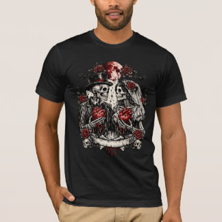 Gothisch Skelet Koppel Valentijn T-Shirt