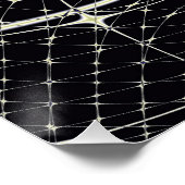 Gothisch Spinnenweb Abstract Goud Patroon Perfect Poster (Hoek)