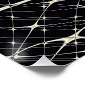 Gothisch Spinnenweb Abstract Goud Patroon Perfect Poster (Hoek)