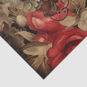Gothisch Valentijnsmeisje & Raaf met Rode Rozen Tissuepapier (Detail)