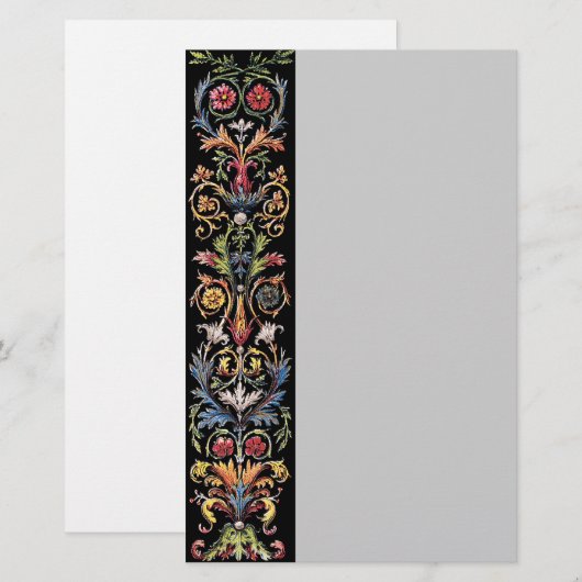 Gothisch verlicht kunstwerk briefpapier (Voorkant / Achterkant)