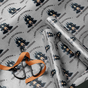 Gothisch Victoriaans Gehekend Huis Gelukkig Hallow Cadeaupapier