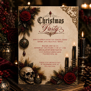 Gothisch Victoriaans Kerstfeest Kaart