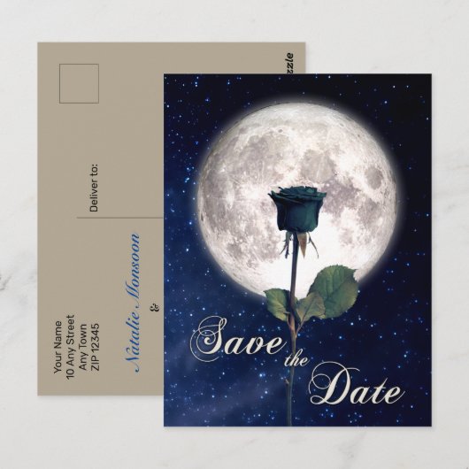 Gothisch, , Victoriaans, Zwart Roos, Romance Briefkaart (Voorkant / Achterkant)