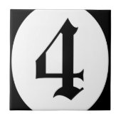 Gothische adresnummercirkel tegeltje (Voorkant)