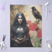 Gothische Arcana Tarot Lezer & Raven Fantasy  Tissuepapier (Craft)