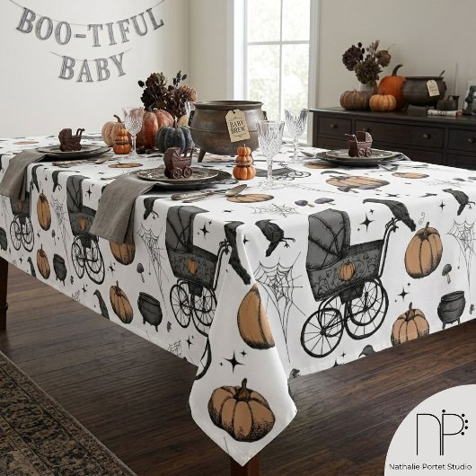 Gothische babywagen Halloween tafelkleed
