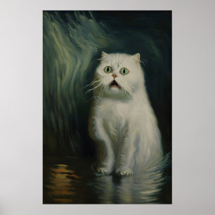 Gothische Bang Kat Kunstprint Victoriaanse Vampier Poster