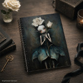 Gothische betoverde fee met witte roos planner