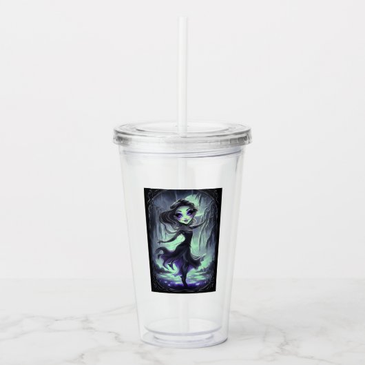 Gothische betovering fee acryl drinkbeker (Voorkant)