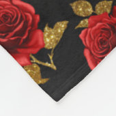 Gothische Bloemen Fleece Deken (Hoek)