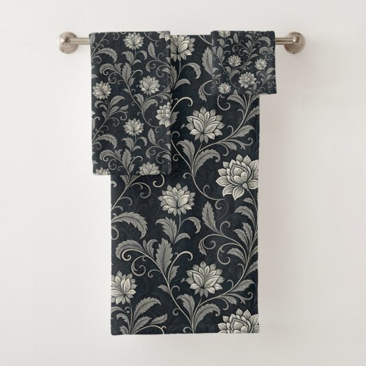 Gothische Bloemen Patroon Bad Handdoek (Insitu)