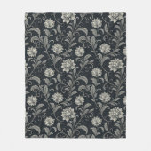 Gothische Bloemen Patroon Fleece Deken (Voorkant)