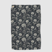 Gothische Bloemen Patroon Golfhanddoek (Voorkant)