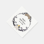 Gothische bloemengeesten vleermuizen krans Hallowe Servet (Hoek)