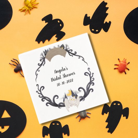 Gothische bloemengeesten vleermuizen krans Hallowe Servet