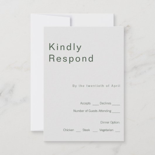 Gothische bloemenreactiekaart RSVP kaartje (Voorkant)