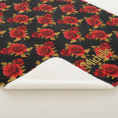 Gothische bloemensherpa deken (3/4)