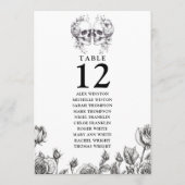 Gothische bloemenskeletten Tafelnummer zitplaatska (Achterkant)