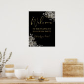 Gothische bloemensmidparty welkomstbord poster (Keuken)