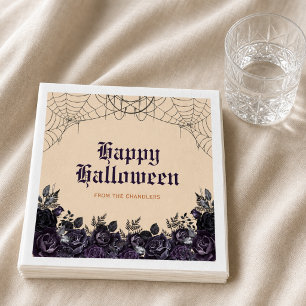 Gothische bloemige Halloween-papier met aangepaste Servet