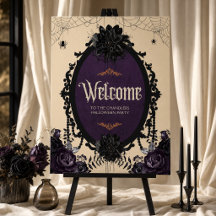 Gothische bloemrijke Halloween-feestbegroeting voo