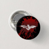 GOTHISCHE BLOODY BAT VAMPIRE RONDE BUTTON 3,2 CM (Voorkant /achterkant)