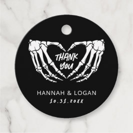 Gothische bruiloft, Halloween bruiloft bedankt Bedankjes Labels