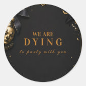 Gothische Clown Halloween-feest Ronde Sticker (Voorkant)