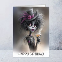 Gothische Clown Verjaardagskaart