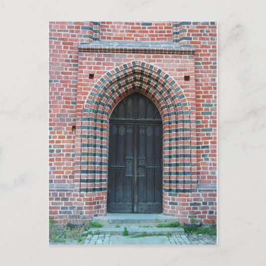 Gothische deur briefkaart (Voorkant)