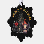 Gothische Diertjes En Kerstboom Ornament Kaart (Links)