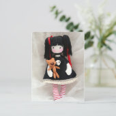 Gothische dollar met Teddy Bear  Briefkaart (Staand voorkant)