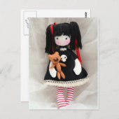 Gothische dollar met Teddy Bear  Briefkaart (Voorkant / Achterkant)