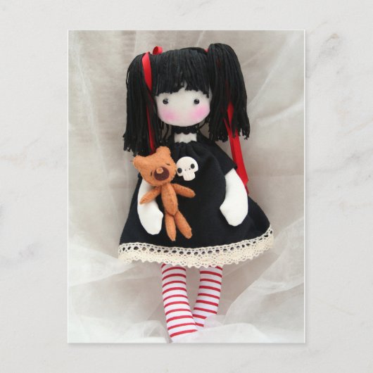 Gothische dollar met Teddy Bear  Briefkaart (Voorkant)