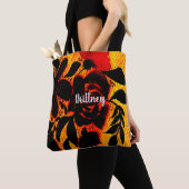 Gothische donkere bloemenscherm tote bag (Dichtbij)