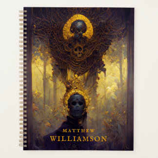 Gothische donkere fantastische dood met Jouw naam Planner