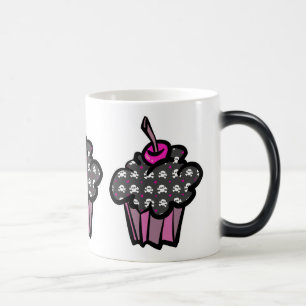 gothische doodshoofd kruisbeenderen cupcake magische mok