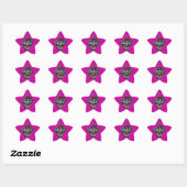 gothische doodshoofd kruisbeenderen cupcake ster sticker (Vel)