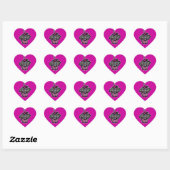 gothische doodskop kruisbeenderen cupcake hart sticker (Vel)