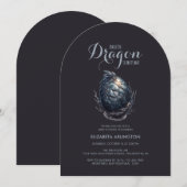 Gothische Draken Ei Baby Shower Kaart (Voorkant / Achterkant)