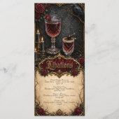 Gothische drankjes & lekkernijen Drink Dessert Men Menu (Voorkant)