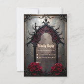 Gothische eeuwige liefde RSVP kaartje (Voorkant)