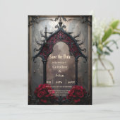 Gothische eeuwige liefde  save the date (Staand voorkant)