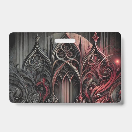 Gothische elegantie naam badge (Voorzijde)