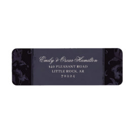 Gothische Elegantie Paarse Boho Schedel Retouradre Etiket