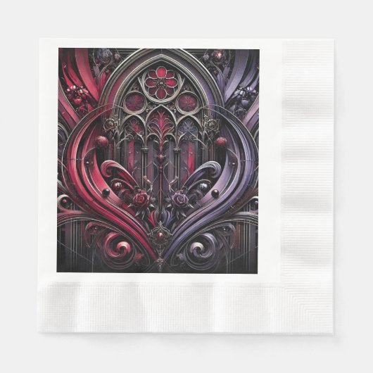 Gothische Elegantie Papieren Servetten (Voorkant)