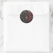 Gothische Elegantie Ronde Sticker (Tas)