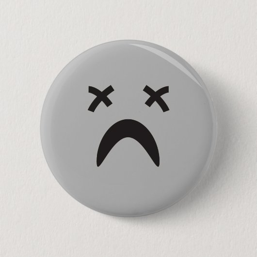 gothische emo-gezicht ronde button 5,7 cm (Voorkant)