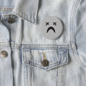 gothische emo-gezicht ronde button 5,7 cm (In situ)